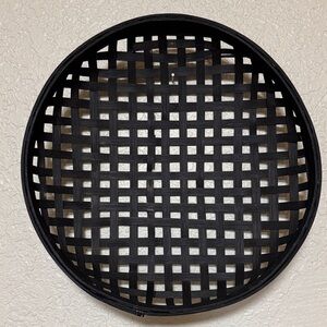 Round Woven Wall Basket - Black